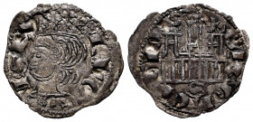 Kingdom of Castille and Leon. Alfonso XI (1312-1350). Cornado. Sevilla. (Bautista-477 var). Ve. 0,62 g. With S and star on both sides of the cross and...