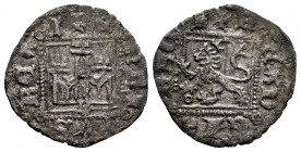 Kingdom of Castille and Leon. Enrique II (1368-1379). Noven. Burgos. (Bautista-679.1). Ve. 0,86 g. With B below the castle and roundel before the lion...