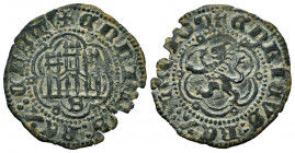 Kingdom of Castille and Leon. Enrique III (1390-1406). Blanca. Sevilla. (Bautista-767). Anv.: + ENRICVS : REX : CAST. Rev.: + ENRICVS : REX : LEGION. ...