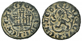 Kingdom of Castille and Leon. Enrique III (1390-1406). 1/2 blanca. Sevilla. (Bautista-773). (Abm-607). Anv.: + ENRICVS : REX : CASTE. Rev.: + ERNICVS ...