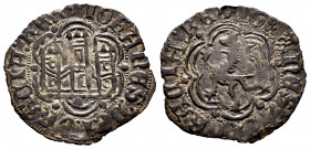 Kingdom of Castille and Leon. Joan II. Blanca. Coruña. (Bautista-813). Anv.: + IOhANES : DEI : GRACIA : REX. Rev.: + IOhANES : DEI : GRACIA : RE. Ve. ...