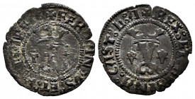 Catholic Kings (1474-1504). Blanca. Toledo. (Cal-56). Ae. 0,91 g. Almost VF. Est...18,00. 


 SPANISH DESCRIPTION: Fernando e Isabel (1474-1504). B...