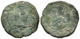Catholic Kings (1474-1504). 2 maravedis. Sevilla. (Cal-107). Ae. 3,78 g. "Square d" assayer and S on both sides of the castle. Almost VF. Est...20,00....