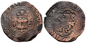 Catholic Kings (1474-1504). 4 maravedis. Cuenca. (Cal-135). Ae. 5,75 g. Castle between ermine and C. VF. Est...35,00. 


 SPANISH DESCRIPTION: Fern...