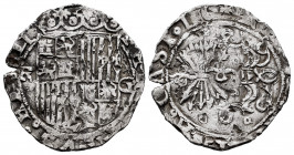 Catholic Kings (1474-1504). 1 real. Granada. (Cal-372). Ag. 3,44 g. Shield between R - G. Knocks. Choice F. Est...45,00. 


 SPANISH DESCRIPTION: F...