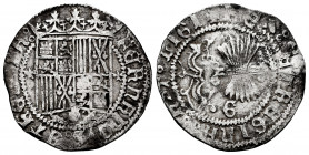 Catholic Kings (1474-1504). 1 real. Granada. (Cal-364). Ag. 3,16 g. Almost VF. Est...70,00. 


 SPANISH DESCRIPTION: Fernando e Isabel (1474-1504)....