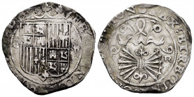 Catholic Kings (1474-1504). 2 reales. Granada. R. (Cal-498). Ag. 6,80 g. Shield between G - II surpassed by roundels. VF. Est...80,00. 


 SPANISH ...