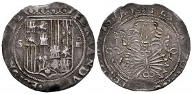 Catholic Kings (1474-1504). 4 reales. Sevilla. (Cal-564). Ag. 13,53 g. Shield between S - IIII. "Square d" assayer. VF. Est...150,00. 


 SPANISH D...