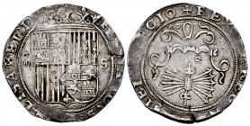 Catholic Kings (1474-1504). 4 reales. Sevilla. (Cal-565). Ag. 13,67 g. Shield between IIII - S. "Square d" assayer. Scarce. VF/Choice VF. Est...375,00...