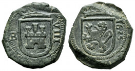 Philip IV (1621-1665). 8 maravedis. 1625. Burgos. (Cal-299). (Jarabo-Sanahuja-F6). Ae. 5,89 g. VF. Est...20,00. 


 SPANISH DESCRIPTION: Felipe IV ...
