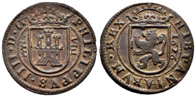 Philip IV (1621-1665). 8 maravedis. 1626. Segovia. (Cal-391). (Jarabo-Sanahuja-F275). Ae. 6,35 g. VF. Est...35,00. 


 SPANISH DESCRIPTION: Felipe ...