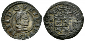 Philip IV (1621-1665). 8 maravedis. 1661. Sevilla. R. (Cal-405). Ae. 1,94 g. XF/Almost XF. Est...40,00. 


 SPANISH DESCRIPTION: Felipe IV (1621-16...
