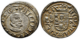 Philip IV (1621-1665). 16 maravedis. 1663. Valladolid. (Cal-510). (Jarabo-Sanahuja-M805). Ae. 2,79 g. Choice VF/VF. Est...35,00. 


 SPANISH DESCRI...