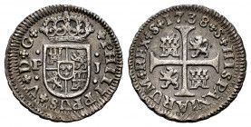 Philip V (1700-1746). 1/2 real. 1738. Sevilla. PJ. (Cal-345). Ag. 1,43 g. Tone. Choice VF. Est...35,00. 


 SPANISH DESCRIPTION: Felipe V (1700-174...