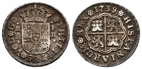 Philip V (1700-1746). 1 real. 1739. Madrid. JF. (Cal-455). Ag. 2,76 g. Almost VF. Est...45,00. 


 SPANISH DESCRIPTION: Felipe V (1700-1746). 1 rea...