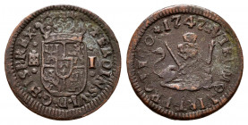 Ferdinand VI (1746-1759). 1 maravedi. 1747. Segovia. (Cal-19). Ae. 1,22 g. VF. Est...15,00. 


 SPANISH DESCRIPTION: Fernando VI (1746-1759). 1 mar...