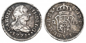Charles III (1759-1788). 1/2 real. 1775. Madrid. PJ. (Cal-160). Ag. 1,31 g. Almost VF. Est...40,00. 


 SPANISH DESCRIPTION: Carlos III (1759-1788)...