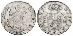 Charles III (1759-1788). 2 reales. 1788. Madrid. M. (Cal-640). Ag. 5,94 g. VF/Choice VF. Est...75,00. 


 SPANISH DESCRIPTION: Carlos III (1759-178...