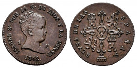 Elizabeth II (1833-1868). 1 maravedi. 1842. Segovia. (Cal-35). Ae. 1,20 g. VF. Est...60,00. 


 SPANISH DESCRIPTION: Isabel II (1833-1868). 1 marav...