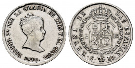 Elizabeth II (1833-1868). 2 reales. 1850. Sevilla. RD. (Cal-384). Ag. 2,53 g. Cleaned. VF/Choice VF. Est...35,00. 


 SPANISH DESCRIPTION: Isabel I...