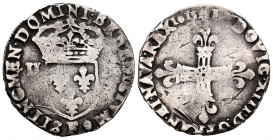 France. Louis XIII. 1/4 ecu. 1613. Angers. F. (Km-47.6). Ag. 9,38 g. Scarce. Choice F. Est...60,00. 


 SPANISH DESCRIPTION: Francia. Louis XIII. 1...