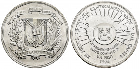Dominican Republic. 1 peso. 1974. (Km-35). Ag. 26,81 g. 12th Central American and Caribbean Games. UNC. Est...25,00. 


 SPANISH DESCRIPTION: Repúb...