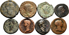 Set of 8 different bronze coins from the Roman Empire. 3 sestertius and 5 units. TO EXAMINE. Almost F/Choice F. Est...200,00. 


 SPANISH DESCRIPTI...