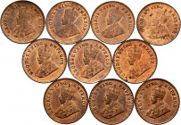 Lot of 10 British India coins. 1/12 Anna 1921, Km#509. Original luster. Ae, TO EXAMINE. AU/UNC. Est...60,00. 


 SPANISH DESCRIPTION: Lote de 10 mo...