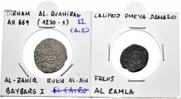 Lot of 2 islamic coins, 1 dirham and 1 felus. TO EXAMINE. Almost VF/Choice VF. Est...50,00. 


 SPANISH DESCRIPTION: Lote de 2 monedas árabes, 1 di...