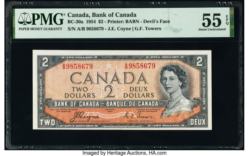 Canada Bank of Canada $20; 2 2.1.1937; 1954 Pick 62b BC-25b; BC-30a Two Examples...