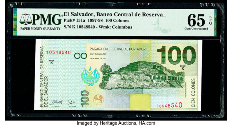 El Salvador Banco Central de Reserva de El Salvador 100 Colones 18.4.1997 Pick 1...