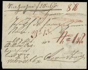 Vorphilatelie
Baden
1810, früher Nachname-Auslands-Paketbrief von Donaueschingen nach Regensburg über "7 Stück Billiard Que". Ganz außergewöhnliches...