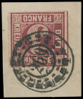 Markenausgaben
Bayern
1862, 1 Kreuzer gelb, 3 Kreuzer rot, 6 Kreuzer blau und 9 Kreuzer braun, alles Pracht-Briefstücke mit sehr ungewöhnlichen und ...