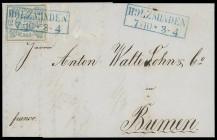 Markenausgaben
Braunschweig
1852, 2 Silbergroschen blau, farbfrisches Luxusstück mit sauber und gerade aufgesetztem blauen Ra2 „HOLZMINDEN“ auf voll...