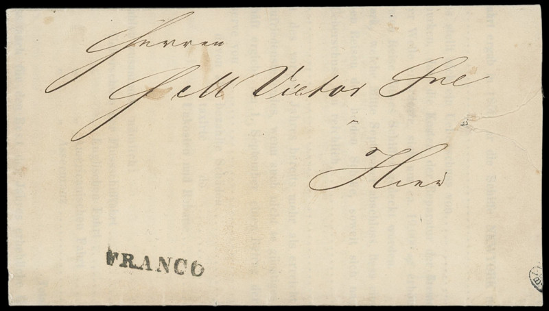 Stempel
Bremen
"FRANCO", schwarzer L1, sehr sauber als alleiniger Stempel auf ...