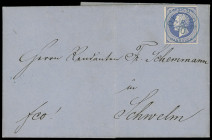Markenausgaben
Hannover
1859, Kopfausgabe: 2 Groschen blau, farbfrisch und allseits gleichmäßig breitrandig geschnitten, mit sehr sauber, gerade und...