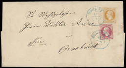 Markenausgaben
Hannover
1859, Kopfausgabe: 3 Groschen gelborange, farbfrisches Kabinettstück vom linken Bogenrand, mit Randnummer „4“, zusammen mit ...