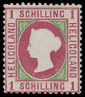Markenausgaben
Helgoland
1869/71, 1 Schilling gezähnt karmin/gelblichgrün, feiner Druck, ungebrauchtes Kabinettstück. Signaturen Pfenninger und Lemb...