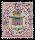 Markenausgaben
Helgoland
1876/82, 20 Pfennig helllilarosa/graugelb/graugrün, farbtypisch jedoch kleine Mängel, mit sauberem KBS "HELIGOLAND SP 16 18...