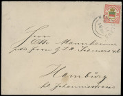 Markenausgaben
Helgoland
1876/87, 20 Pfennig rotorange/gelb/graugrün, üblich gezähntes Prachtstück, mit sauberem KBS "HELIGOLAND AU 14 1888" auf Bri...
