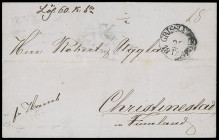 Vorphilatelie
Lübeck
1842, Teilfranko-Brief („fr. Hamb.“) aus Lübeck (innen Absender-Vermerk) via Hamburg (schwedisches Postamt) nach Finnland, mit ...