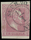 Markenausgaben
Preussen
1858, 1 Silbergroschen gegitterter Grund, karmin, zwei Einzelstücke und ein Dreierstreifen in leicht unterschiedlichen Nuanc...