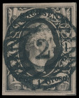 Markenausgaben
Sachsen
1851, König Friedrich August: 1 Neugroschen, zwei Kabinettstücke mit idealen NS "1" und "2" (diese auf Briefstück), sowie Bri...