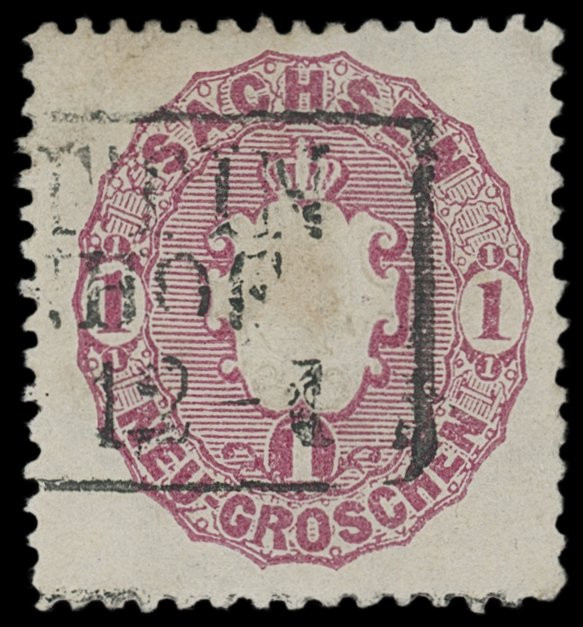 Markenausgaben
Sachsen
1863, Wappenausgabe: 1 Neugroschen rot bis 3 Neugrosche...