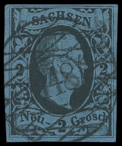 Stempel
Sachsen
"148" HIRSCHFELDE, sehr sauber und zentrisch auf 2 Neugroschen...