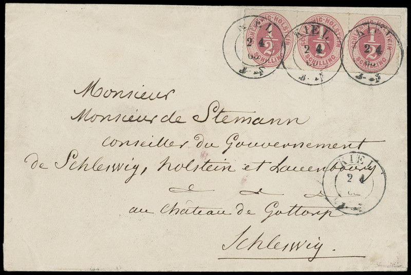 Markenausgaben
Schleswig-Holstein
1865, 1/2 Schilling SCHLESWIG-HOLSTEIN, farb...
