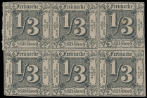 Markenausgaben
Thurn und Taxis
1852, 1/3 Silbergroschen schwarz auf hellbraunocker, farbfrischer und meist voll- bis überrandig geschnittener waager...