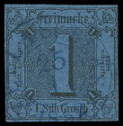 Stempel
Thurn und Taxis
„ZELLA ST. BLASIEN 25 1 1852“ blauer K2, sehr sauber und zentrisch auf allseits voll- bis breitrandig geschnittener 3 Kreuze...