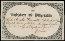 Markenausgaben
Norddeutscher Postbezirk
1868, besonders hübscher Taufbrief mit aufwändig lithografiertem Inhalt von Schmiedeberg.
