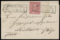 Markenausgaben
Norddeutscher Postbezirk
1868, 1 Groschen durchstochen, rot, besonders farbtiefes Luxusstück mit breitem linken Bogenrand, mit Randnu...